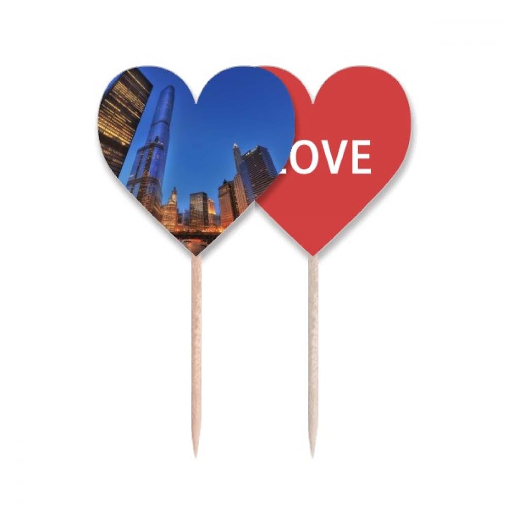 Drapeau cure-dents City Stars haut de gamme pour décoration créative de cupcakes