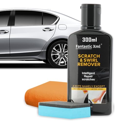 Estética Automotriz, Automotive Parts and Accessories Quita rayones para auto, Eliminador de rayones, Polish automotriz que no daña la pintura del coche, Viene con bloque limpiador profesional y paño limpiador