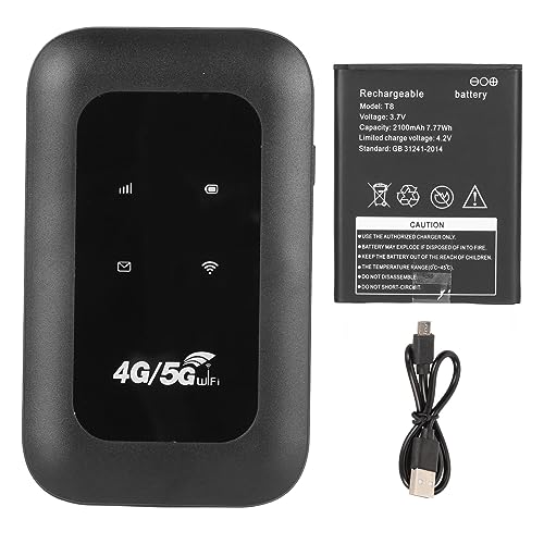 Image of Vikye 4G WiFi Router, Micro SIM Card Slot, 150Mbps High Speed, Up to 8 Users, 2100mAh Battery, Portable Size, for Laptop Phone Computer, Supports Desktop (Asia