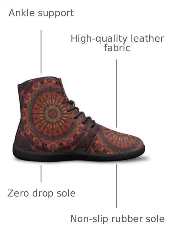Image of Binienty Zero Drop Sole Barefoot Men's Women's PU Leather Flat Minimalist Barefoot Sneakers Athletic Shoes Waterproof