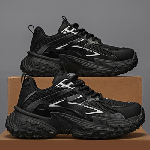 Mens Chunky Sneakers, Fashion Sneakers for Men, Lace - up Air Mesh Chunky Walking Tennis Shoes Trendy Dad Sneakers2