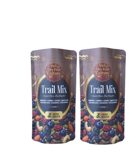 Vns Dry Fruit Culture Premium Trail Mix Nut And Seed Blend | Healthy Energy Boosting Snack| Nutrient Rich Roasted Dry Fruit Mix For Daily Wellness | 200 Gram Each Pack Of 2-image-2