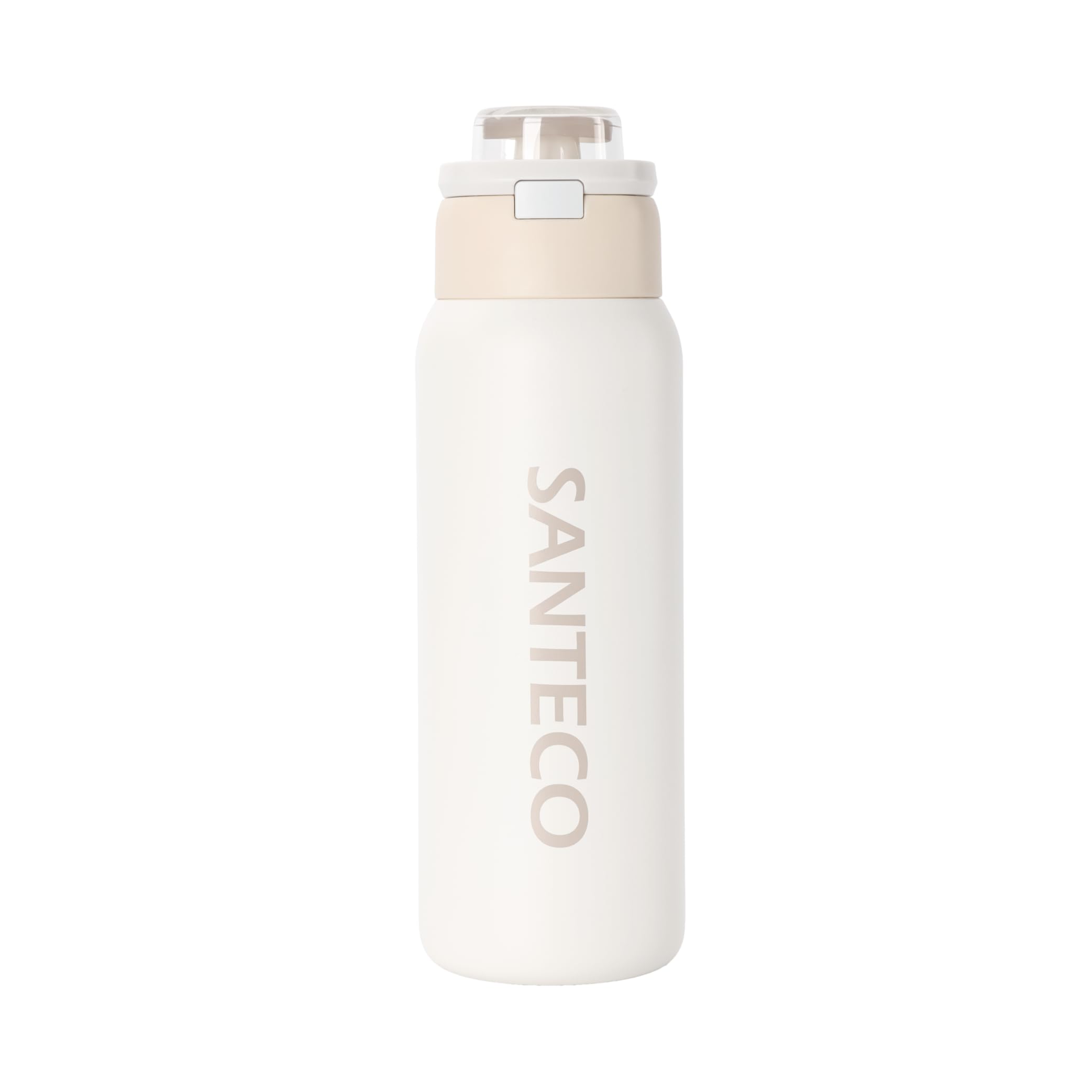 SANTECO 750ml Edelstahl Thermosflasche, 2-in-1 Trinkdesign,