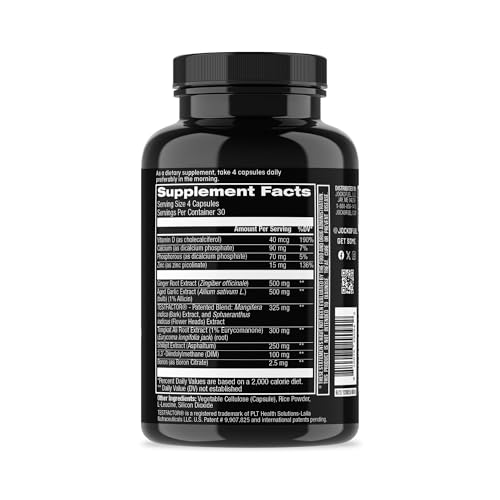 Jocko Fuel Test Booster for Men - Natural Endurance, Stamina, & Strength Booster - Muscle Builder for Men with Ginger Root, Shilajit, & Tongkat Ali, 120ct (30 Servings) - Image 4