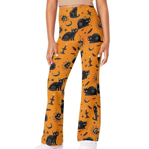 Image of Girls Flare Leggings Cute Bell Bottoms for Teen Girls Wide Leg Sweatpants for 5-14 T
