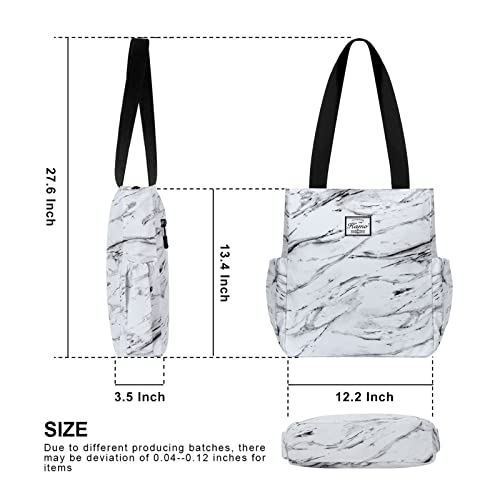 Image of KAMO Floral Tote Bag - Waterproof Lightweight Handbags Travel Shoulder Bag for Hiking Yoga Gym Swimming Travel Beach
