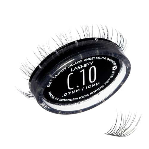Extension de cils 10mm Curl Lashify pour une pose DIY facile et un volume noir naturel
