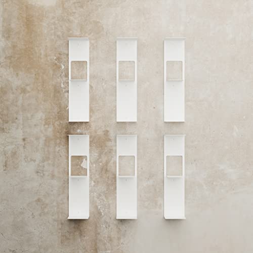KION HOME | Juego de 6 Estante Metálico Vertical Flotante de Pared | Ideal para organización de Libros y decoración | Acero Lacado al Horno | Fabricado en España (White) Cover
