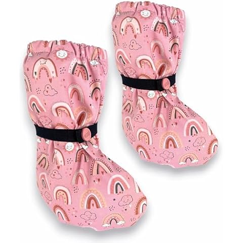 HECKBO Waterproof Baby Rain Booties with Fleece Cover