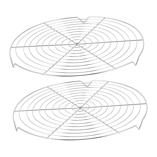 VERDANVERSE 2piezas Rejillas De Enfriamiento Para Hornear Rejillas De Secado De Pan De Acero Inoxidable Para Uso Cocina Para Enfriar Postres y Galletas