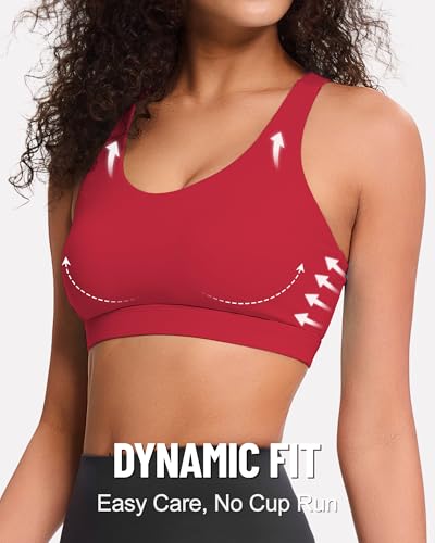 Image of Sports Bras for Women, High Impact Sports Bra - Racerback Running Bra Padded Yoga Bra, Workout Crop Tank Tops Longline