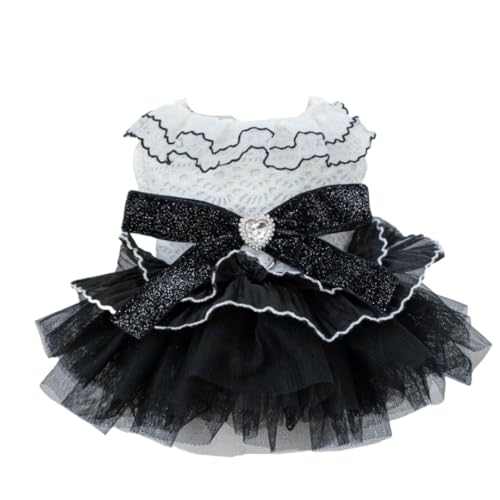 犬服 ペット服犬 ウェディングドレス ワンピース レース ドッグウェア お姫様 スカート チュール 可愛い 蝶結び 通気性 袖なし 着脱簡単 小中型犬 犬猫用 洋服 記念撮影 結婚式 コスチューム パーティー ペット用品