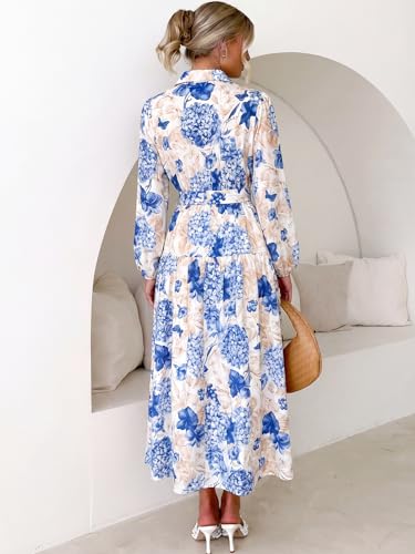 Image of Sissyaki Womens Long Sleeve Summer Maxi Dress 2026 Floral Dress Spring Wedding Guest Dress