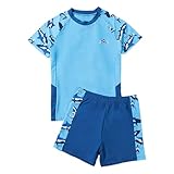 Badeanzug UV, Badekleid Langer, Zweiteiliges Set für in Übergröße Stylische Badeanzüge mit Bequemer Hose für Aktivitäten Badeshorts Badeanzüge Bademode Badeanzug für Mollige Badeanzug mit Bein