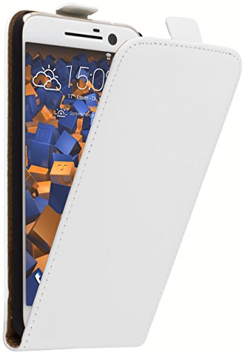mumbi Premium Leather Flip Case, weiss, 10