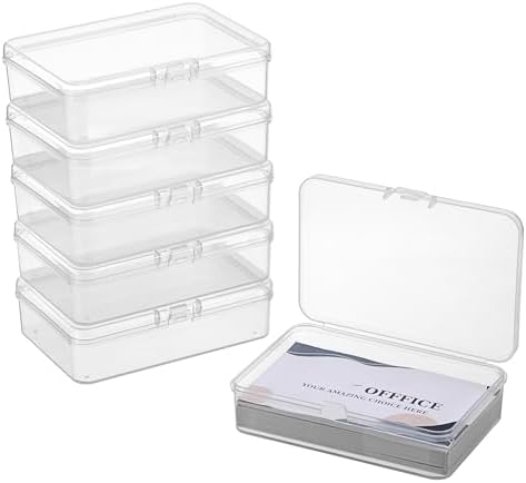 Note Card Containers Amazon.com: JUXYES 6 Pack Small Plastic Storage Containers Box for ...