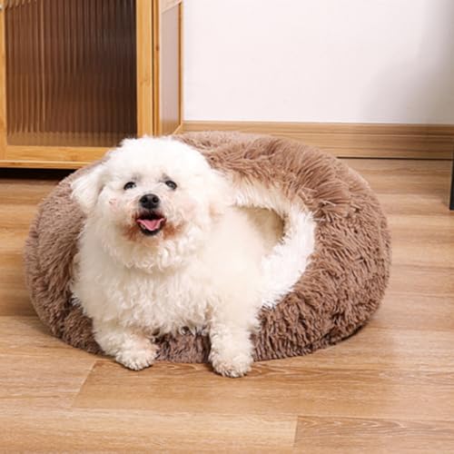 SHJOEE Flauschig Hundebett Muschelform Katzenbett Warm Tierbett Haustierbett Waschbar Hundesofa Katzensofa Plüsch Hundekorb Katzenkorb Weich Hundekissen Katzenkissen Gemütlich Hunde Katzen Schlafplatz