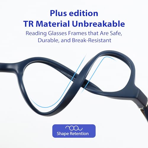 Image of BLUEMOKY Blue Light Reading Glasses for Men，Sport Square Frame Readers, Anti Glare Computer Glasses