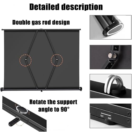 Pantalla de proyector manual portátil 40in 4:3 miniatura 2