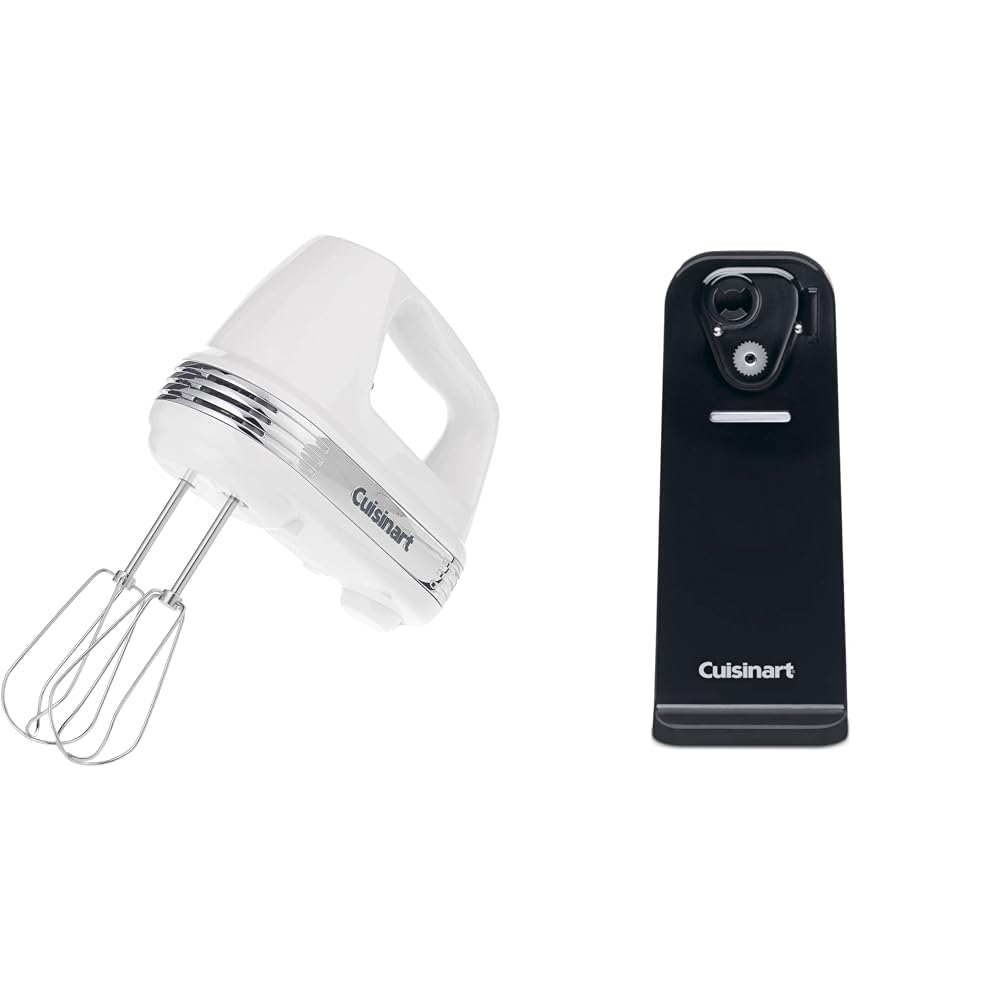 Cuisinart HM-50 Power Advantage 5-Speed Hand Mixer White CCO-50BKN Deluxe Electric Can Opener Black
