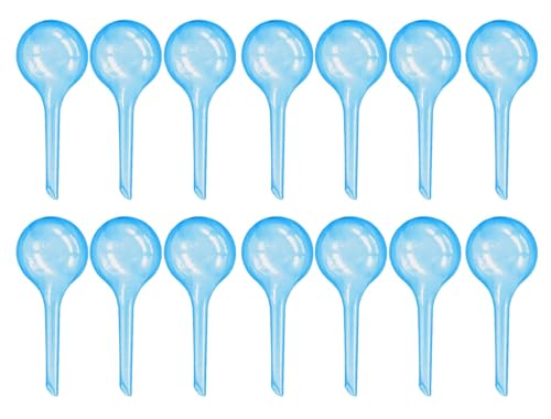 14 Stück Kleine Pflanzen Gießkugeln Pflanzen Bewässerungskugeln Topfpflanzen Selbstbewässerung PVC Bewässerung-Kugeln Wasserspender für Pflanzen（13 * 5cm）