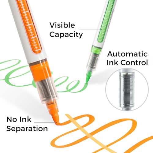 Image of Ohuhu Acrylic Paint Markers Brush Tip: 48 Pack Automatic Ink Control Acrylic Markers High Opacity Paint Pens Water-Resistant Lightfast for Rock Painting 3D Prints Easter Eggs Wood DIY Crafts- Nahuku
