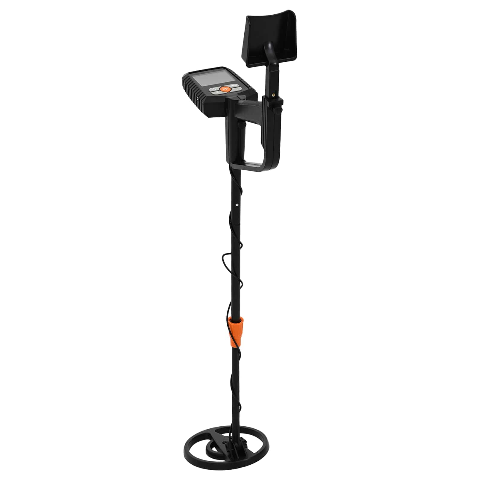 Wykrywacz metalu z wyświetlaczem LCD, 3 tryby wyszukiwania i wodoszczelna cewka wyszukiwania 19 cm, regulacja wysokości 85-111 cm, do monet, biżuterii, reliktów