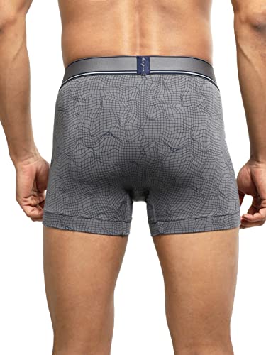 Image of Jockey HG30 Men Tencel Micro Modal Elastane Stretch Printed Trunk with Natural StayFresh Properties