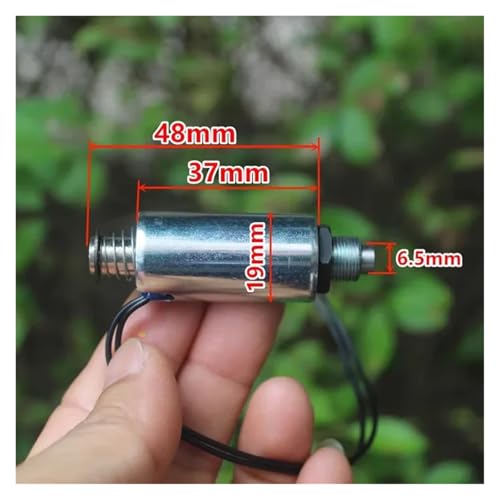 Solénoïde push-pull DC 12V actionneur linéaire cylindrique 19mm pour automatisme - 3