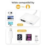 Lightning-to-HDMI-Adapter-to-TV-with-Charging-Port-MFi-Certified-1080P-HD-Video-Sync-Screen-Connector-Digital-AV-Adapter-Compatible-with-iPhoneiPad-on-HDTViPodProjectorMonitorSupport-All-iOS