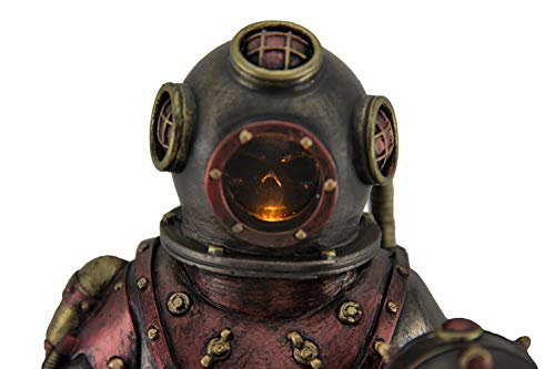 Estatua Steampunk Esqueleto Buceador 10.5 pulg Veronese miniatura 4