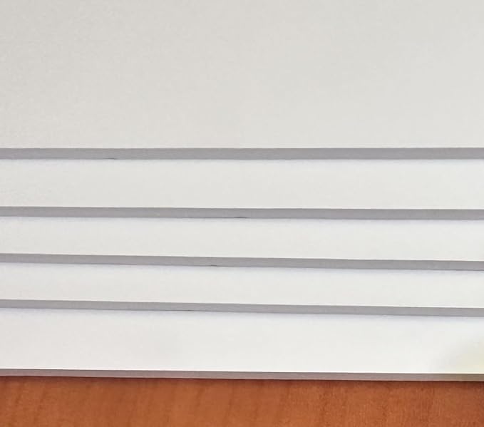 Foam Board (Sun Board), 2mm Very Thin, Soft and Flexi Sheet, Size - A2,16 Inches x 24 Inches, Pack of 5 Pcs, Ideal for Arts, Crafts, DIY, Model Making, School Project, Coloring, Drawing, Painting