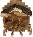 Holy Land Market Olive Wood Miniature Set with Stable 12 Pieces (Bark Roof Stable)