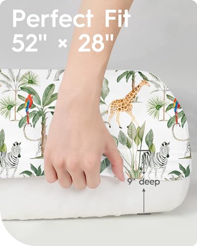 Image of Premium Soft Crib Sheets for Boys, Ultra Breathable Crib Fitted Sheet, Super Stretchy Baby Bed Sheets 28''x52''x9'' Extra Deep Pocket