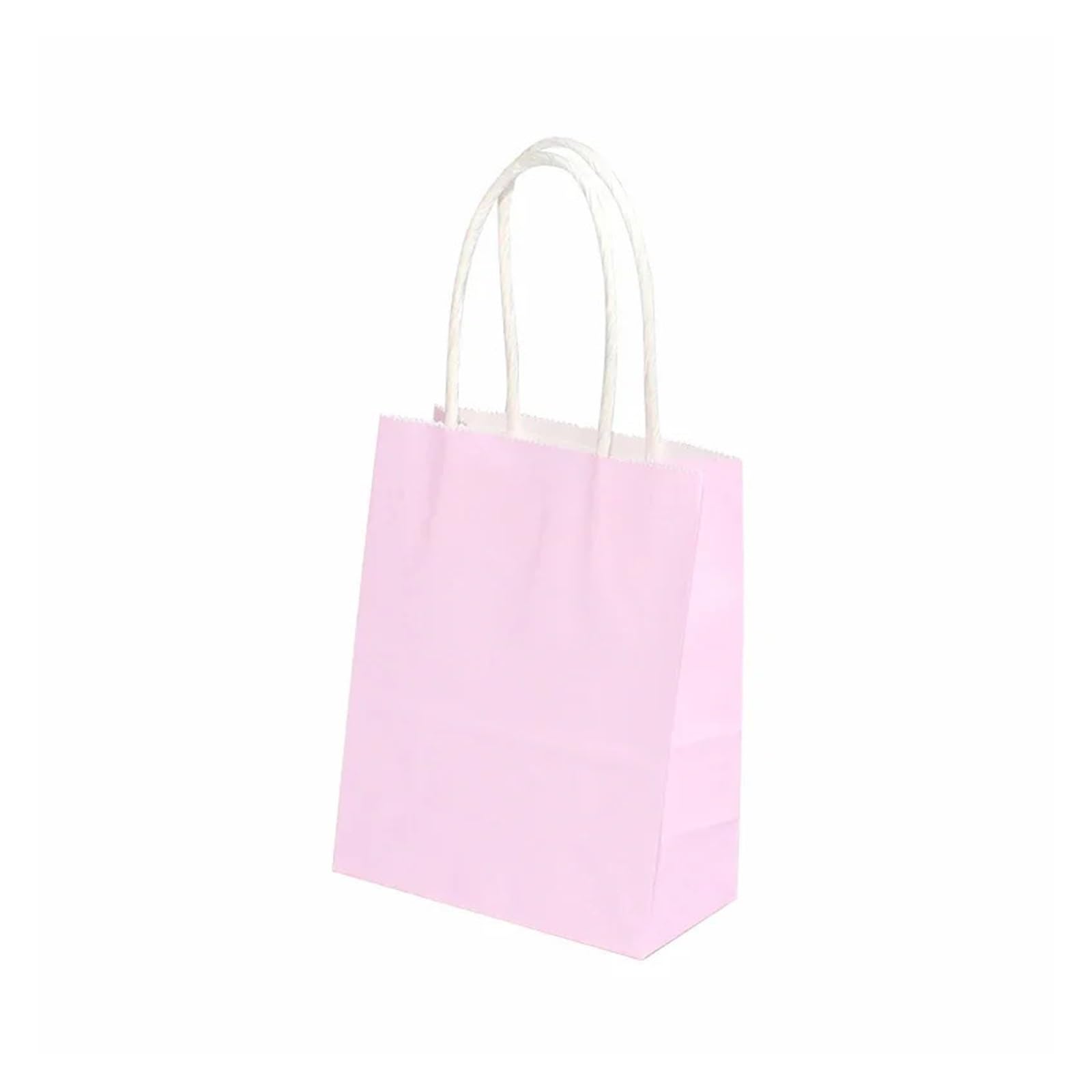 Bolsas de Papel Bolsas de Papel 10/20/30/50 Uds Mini bolsa pequeña de papel Kraft con asas bolsa de regalo for Festival bolsas de compras de dulces(Light purple,21X27X11CM (M)_50PCS)