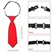 TIESOME 2 PCS Ties for Kids Boys Necktie Adjustable, Kids Short Necktie for Boys Ages 2-6 Kid Neckties for Wedding Graduation Cosplay Uniforms(Red)