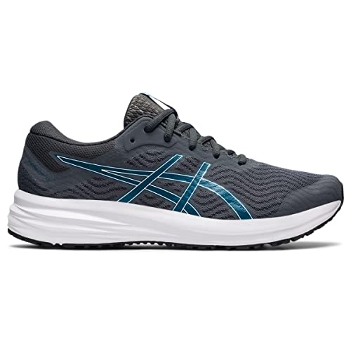 ASICS Men's Patriot 12 Running Shoes, 13, Carrier Grey/DEEP SEA Teal