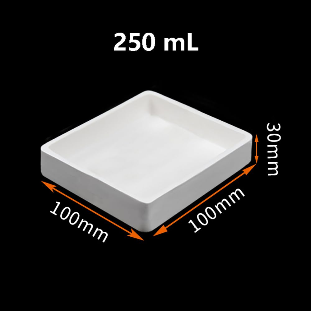 Zirkonia-Tiegel – Hochtemperaturbeständige Keramikschale für Labor und Industrie, 55 ml, langlebiges quadratisches Design, ideal für Experimente und Tests