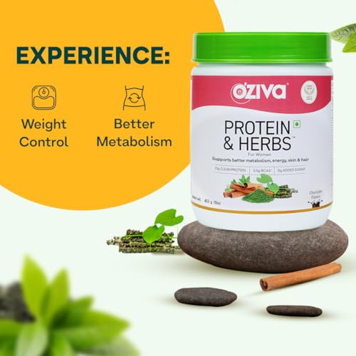 OZiva Protein & Herbs for Women (Cafe Mocha) to Reduce Body Fat, Manage Weight & Metabolism | Protein Powder for Women with 23g Whey Protein, No Added Sugar, Certified Clean 1lbs - Image 2