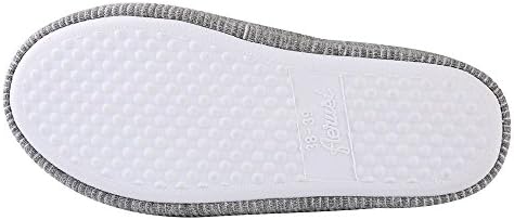 WGS Stylish Unisex Adult Gray, Blush Stripe Memory Foam Bedroom Slipper House Shoes, USA Woman Size 5 6 | Image 4