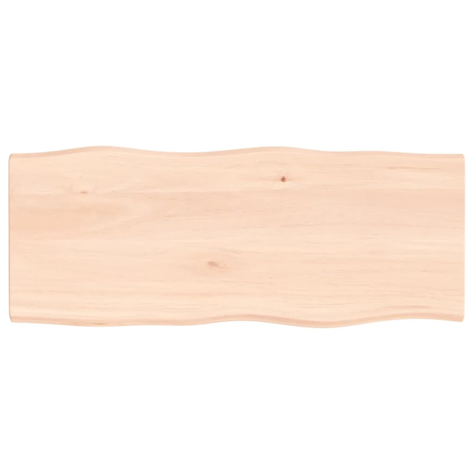 Piano Tavolo In Legno Massello Di Rovere Naturale 140x50x4 Cm - Rettangolare, Bordi Vivi, Non Trattato, Fai Da Te