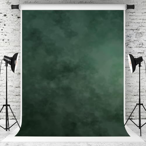 Toile de fond en mousseline abstraite vert foncé 10x10ft pour studio photo
