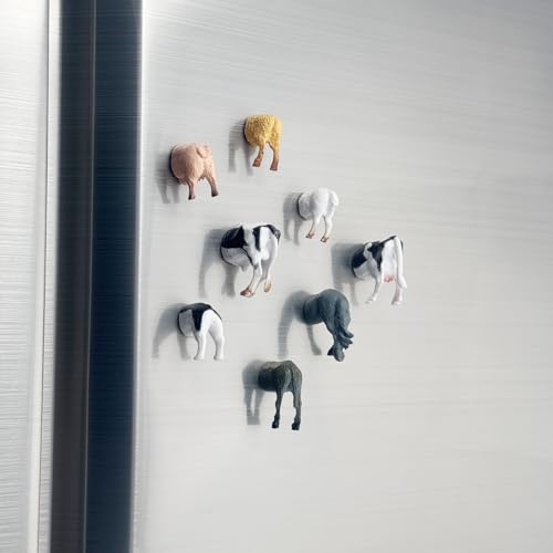 Juego de imanes decorativos de animales de granja, 8 unidades miniatura 2