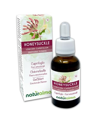 Honeysuckle o Madreselva (Lonicera caprifolium) Flores emocionales o Flores de Bach Naturalma - Gotas 30 ml - Extracto líquido sin alcohol - Esencias florales - Vegano