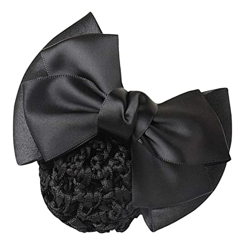 Pinza para cabello mujer negro estilo lazo profesional