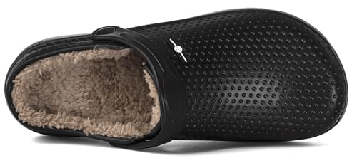 Men's Women's Lined Clogs Winter Waterproof Slippers Slip On Garden Shoes Non-Slip Home House Slipper Indoor Outdoor Mules with Soft Fleece Lining4