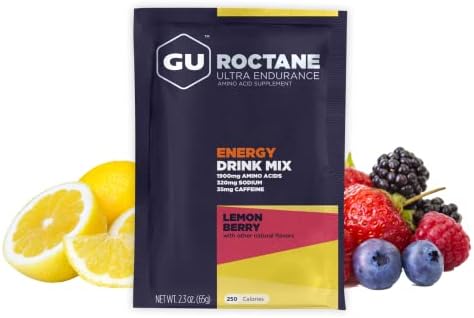 GU Energy Roctane Ultra Endurance Energy Drink Mix, 10 Single-Serving Packets, Lemon Berry
