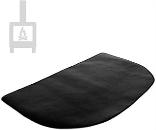 UCARE Fireplace Hearth Rug Half Moon 2-Layer Fiberglass Fire Resistant Mat,Non Slip Carpet Hearth Mat Heat Resistant Survival Floor Mat,Protects Floors Patio from Sparks Embers Logs 50x100cm