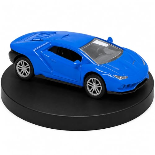 Image of Lamborghini Diecast Metal Toy Car For kids , Blue, 1:32 Scale | Opening Doors, Pull Back Action, For Kids Boys Girls