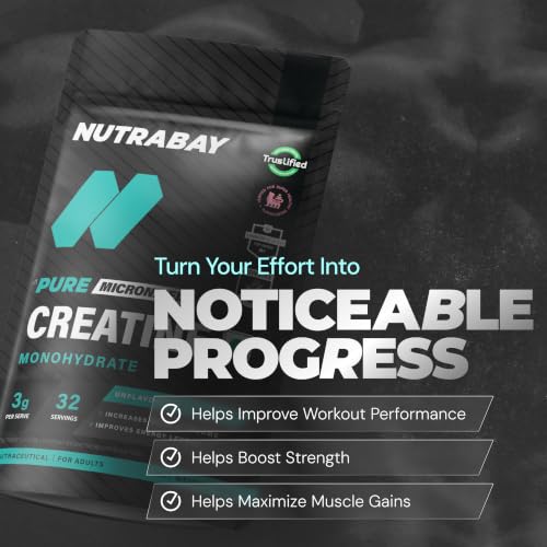 Nutrabay Pure Micronised Creatine Monohydrate Powder 100g Unflavoured - Image 6